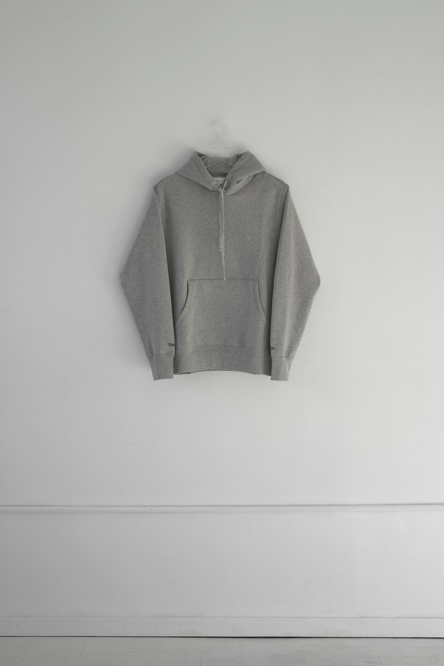 Wide Line Logo Classic Hoodie (Heather Ash Grey)