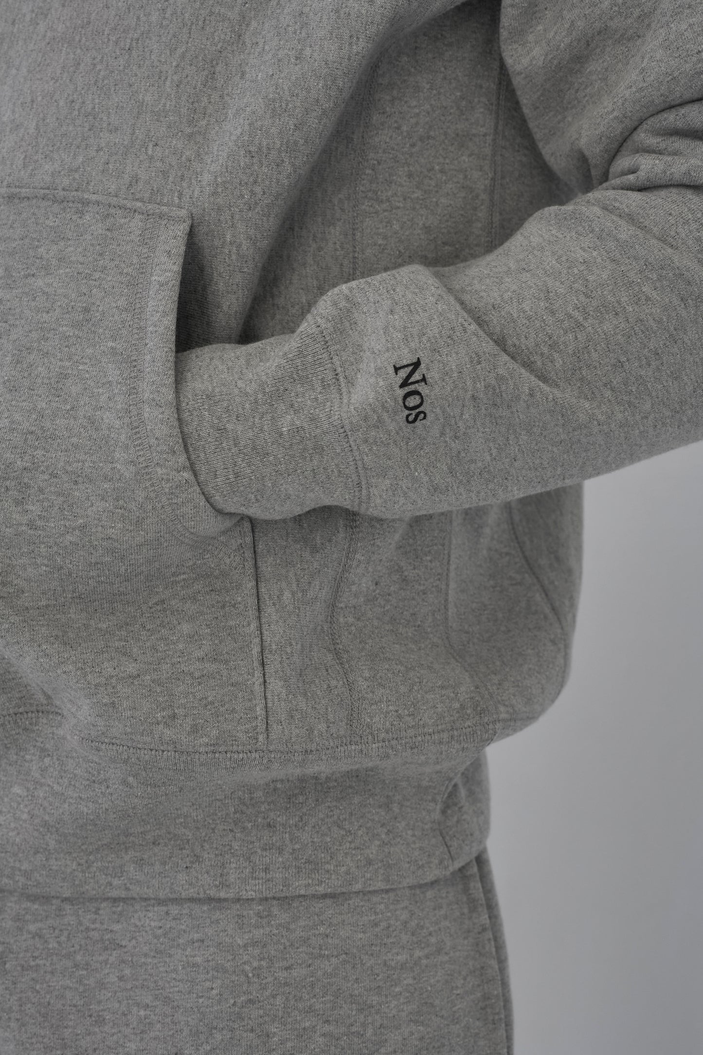 Wide Line Logo Classic Hoodie (Heather Ash Grey)
