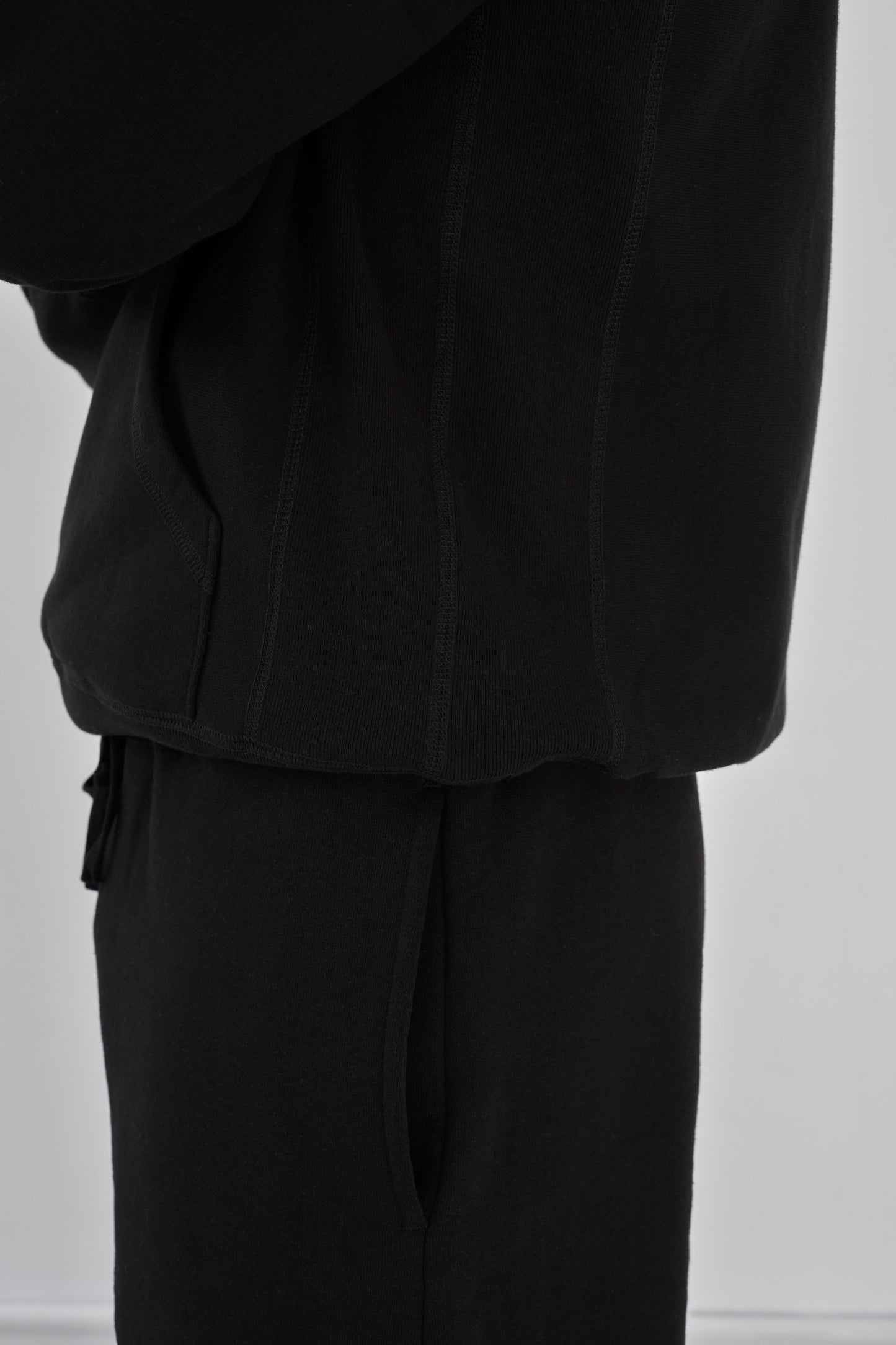 Wide Line Logo Classic Hoodie (Black)