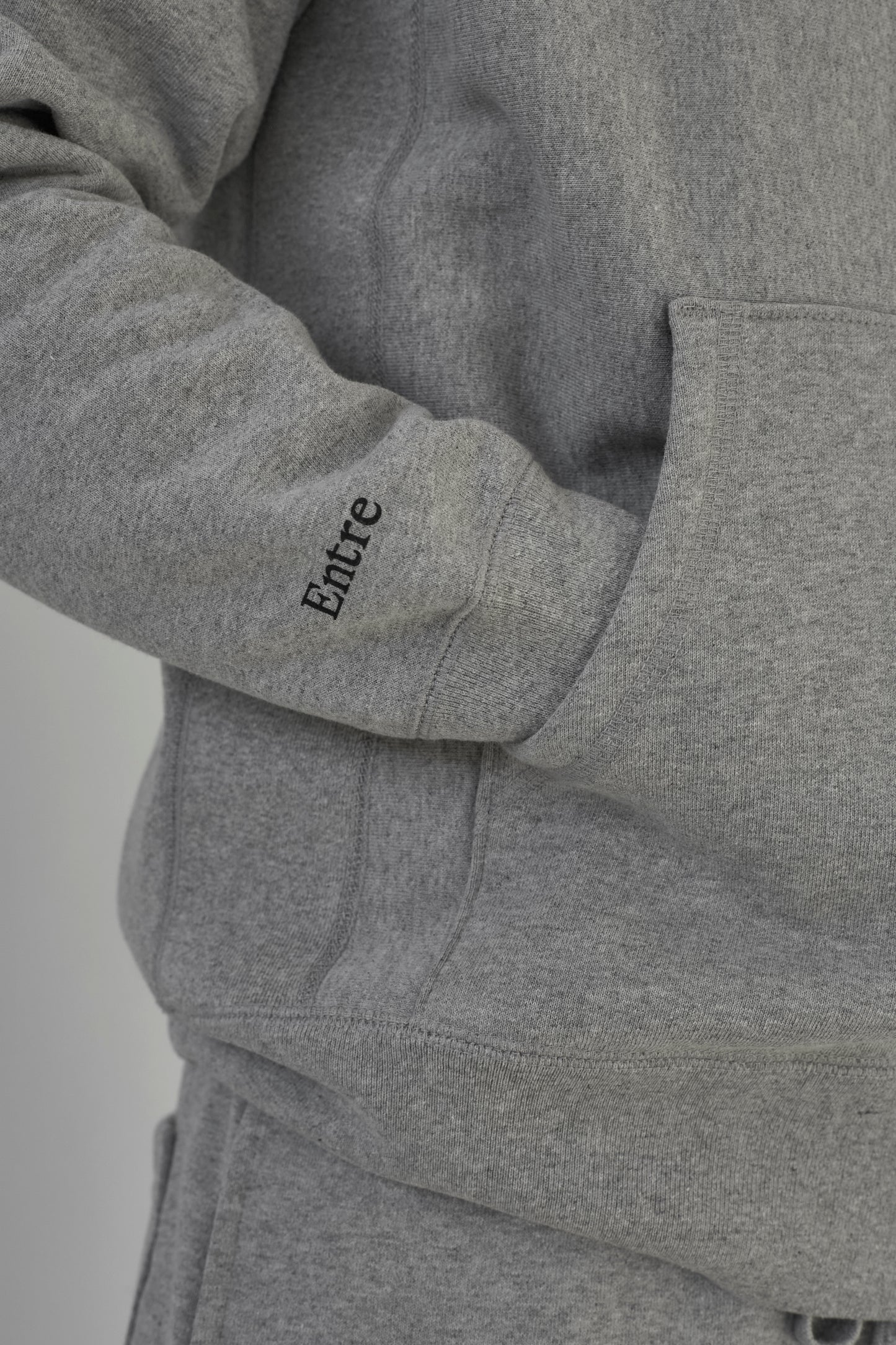 Wide Line Logo Classic Hoodie (Heather Ash Grey)